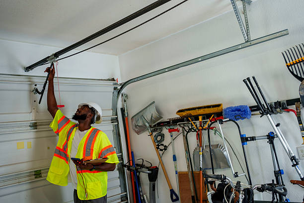 Professional Garage Door Panel Replacement technician working in Deuel County County, NE